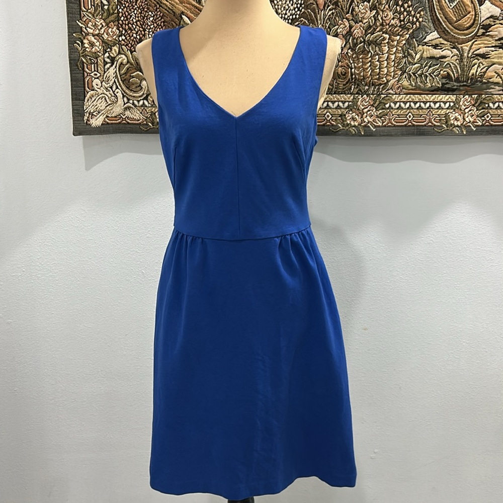 Boden Sarah Ponte Dress in Royal Blue. Full Back Zipper. Size 8R